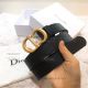 AAA Quality Dior Black Leather Belt Yellow Gold Buckle (2)_th.jpg